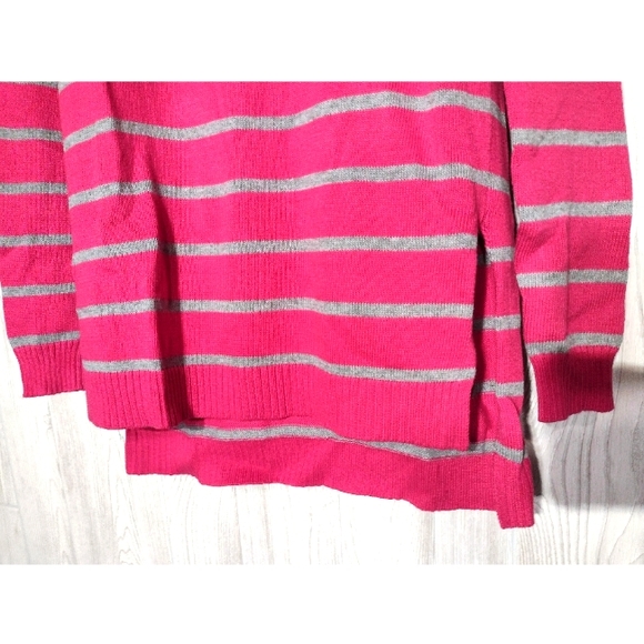 Pink and Grey Striped Sweater - Picture 3 of 4